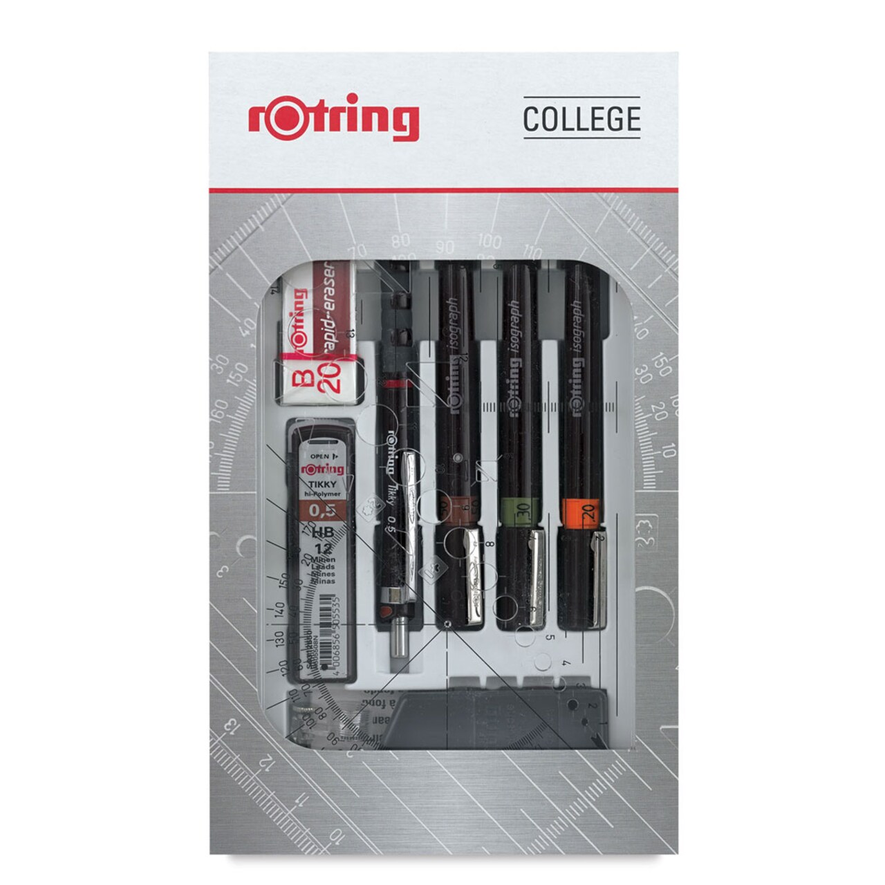Rotring Isograph Technical Pen College Set - 0.20mm, 0.30mm, 0.5mm, Set of 3